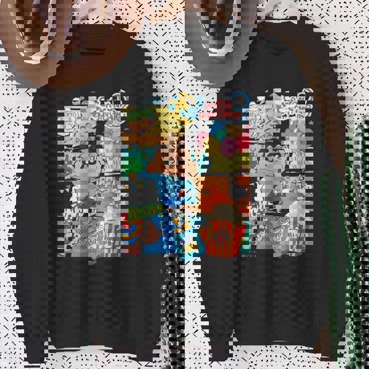 クレヨンしんちゃん アメコミ風のしんちゃん パーティタイム スウェットシャツ 年配の女性への贈り物