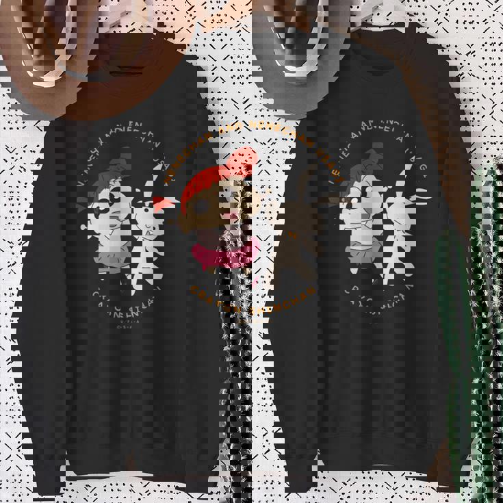 クレヨンしんちゃん ネネちゃんとうさぎ 長袖tシャツ スウェットシャツ 年配の女性への贈り物