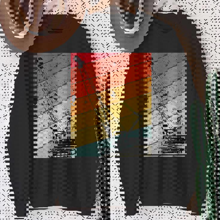 クレーン オペレーター 重機 おもしろい 建設 クレーン スウェットシャツ 年配の女性への贈り物