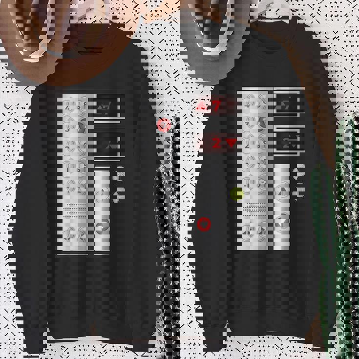 クールなエレベーターボタンアートメンズレディースリフトハロウィンコスチューム スウェットシャツ 年配の女性への贈り物