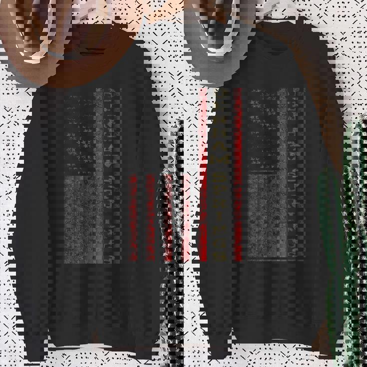 クールな愛国的なデンハム・スプリングス Usa 米国旗のギフトアイデア スウェットシャツ 年配の女性への贈り物