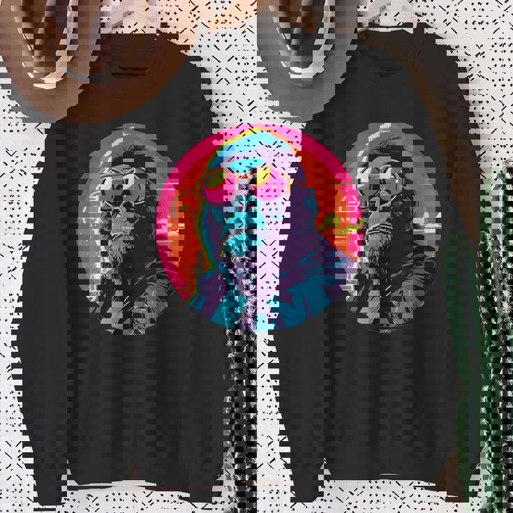 クールゴリラ サングラス付き サンセット ゴリラ スウェットシャツ 年配の女性への贈り物