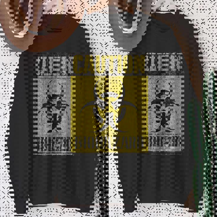 グランジ バイオハザード シンボル 黙示録後 警告サイン スウェットシャツ 年配の女性への贈り物