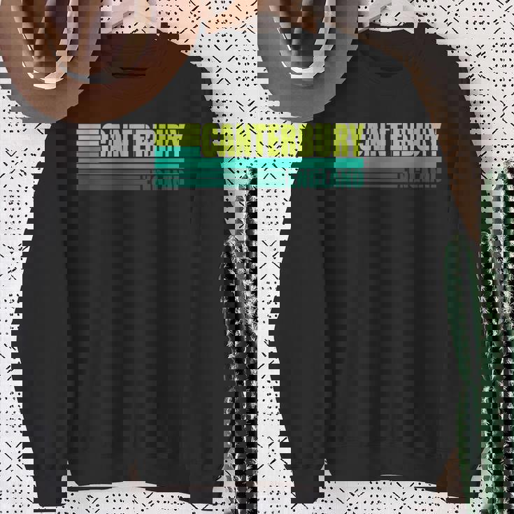 グリーン レトロ ヴィンテージ カンタベリー シティ ビレッジ イングランド Uk 長袖tシャツ スウェットシャツ 年配の女性への贈り物