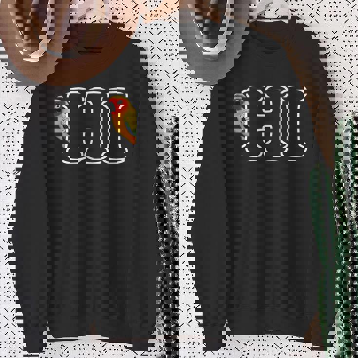 コガネメキシコインコ Hi 鳥 動物 図 バードウォッチング 贈り物 鳥類学者 生物学者 自然科学 スウェットシャツ 年配の女性への贈り物