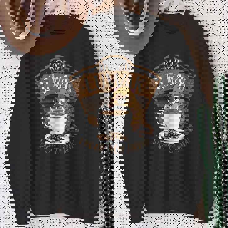 コピ ルワク パームシベット 発酵コーヒー I Poop You Drink Fun スウェットシャツ 年配の女性への贈り物