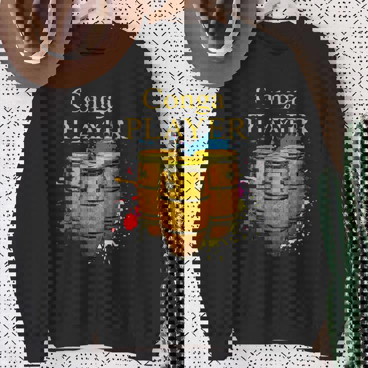 コンガコンガ奏者ミュージシャン スウェットシャツ 年配の女性への贈り物