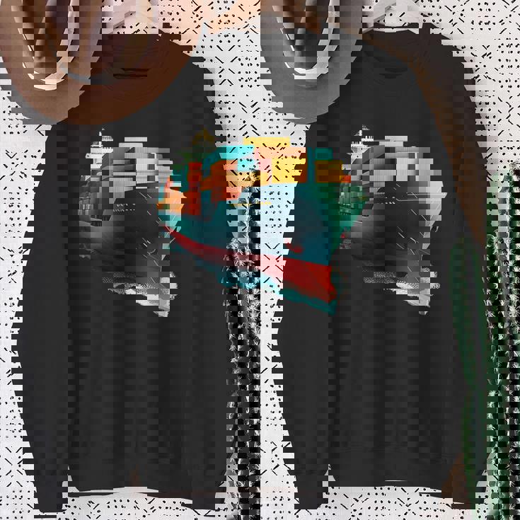 コンテナ輸送機船 スウェットシャツ 年配の女性への贈り物