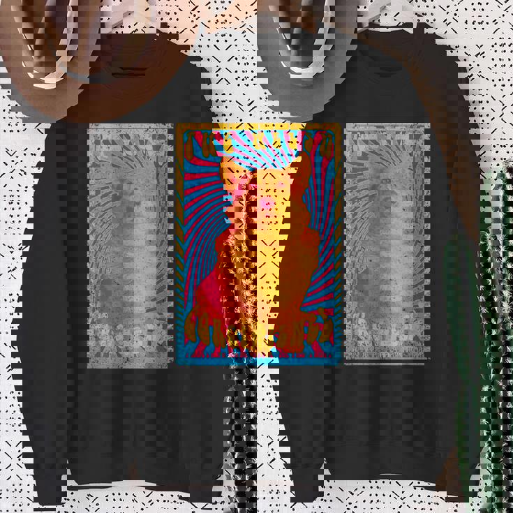 コーギードッグファニーサイケデリック1960年代ウェルシュコーギーペンブローク スウェットシャツ 年配の女性への贈り物