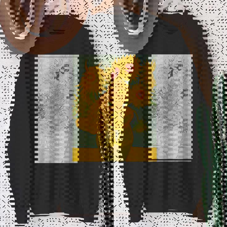 ゴッホのひまわりアートアーティスト向け スウェットシャツ 年配の女性への贈り物