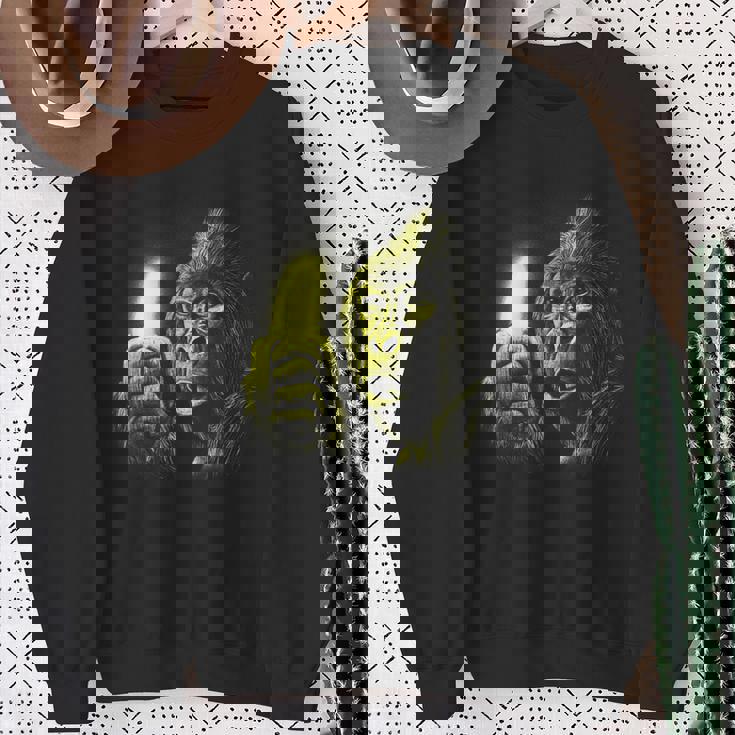 ゴリラとバナナ スウェットシャツ 年配の女性への贈り物