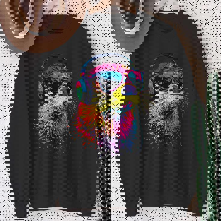 サングラスをかけたラッコ ラッコ大好き テンテン かわいい カワウソ スウェットシャツ 年配の女性への贈り物