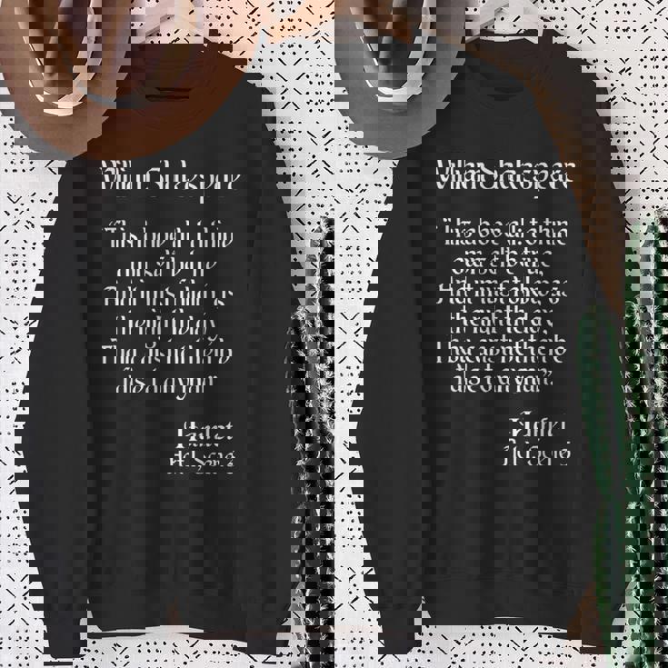 シェイクスピアの名言 To Thine Ownelf Be True Hamlet スウェットシャツ 年配の女性への贈り物