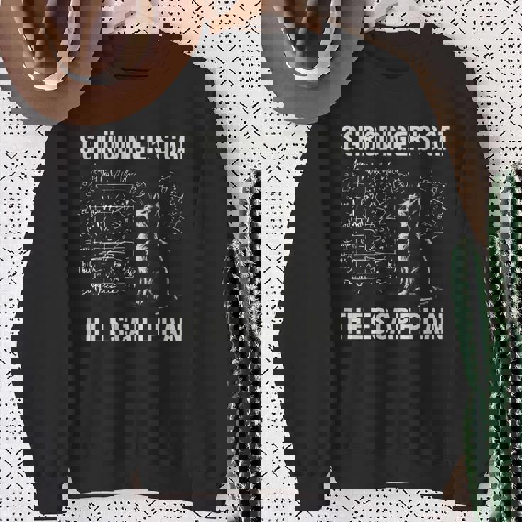 シュレーディンガーの猫 脱出計画 物理ジョーク 長袖tシャツ スウェットシャツ 年配の女性への贈り物