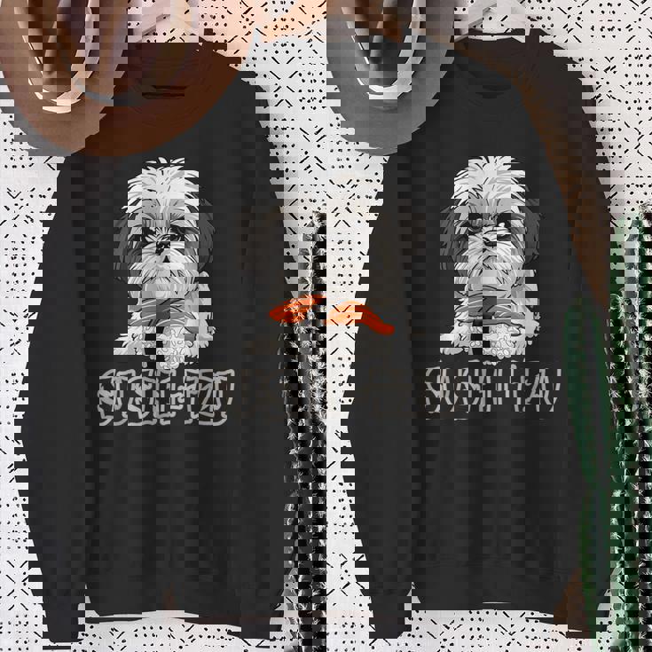 シーズー寿司 すしーず 犬 おもしろい しーず 寿司好き犬 スウェットシャツ 年配の女性への贈り物