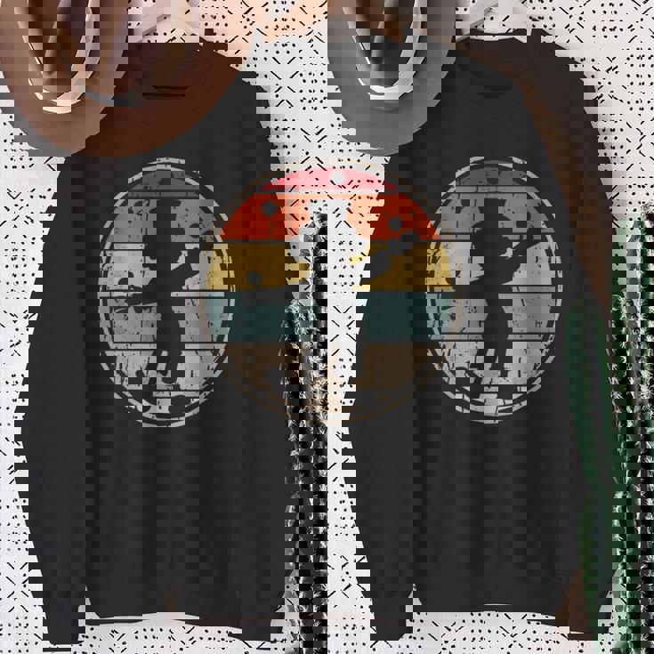 ジャグリングピエロ面白いサーカスジャグラー スウェットシャツ 年配の女性への贈り物