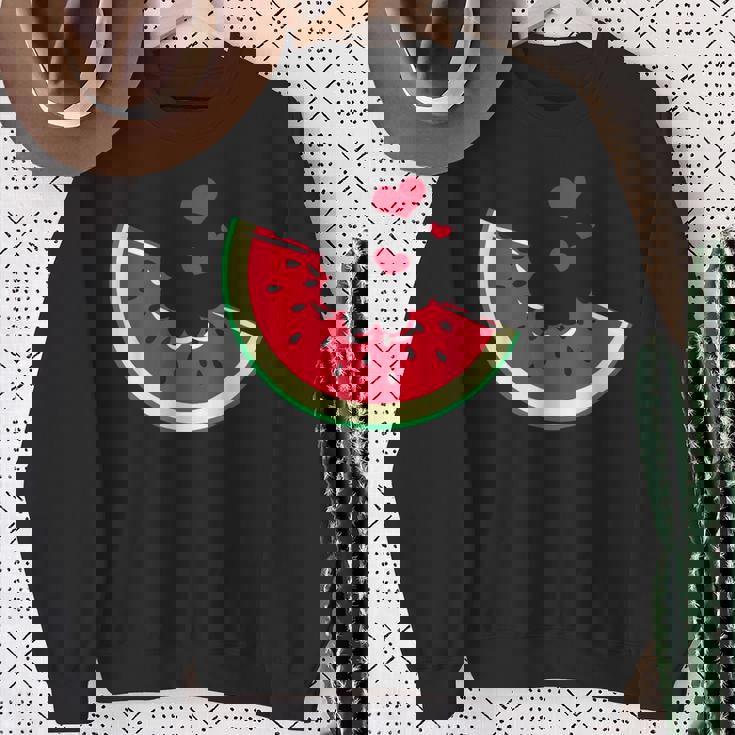 スイカ スライス メロン 夏休み シーズン フルーツ愛好家 スウェットシャツ 年配の女性への贈り物