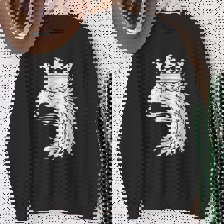 スカニアスウェーデン紋章フラッググリフィン 長袖tシャツ スウェットシャツ 年配の女性への贈り物