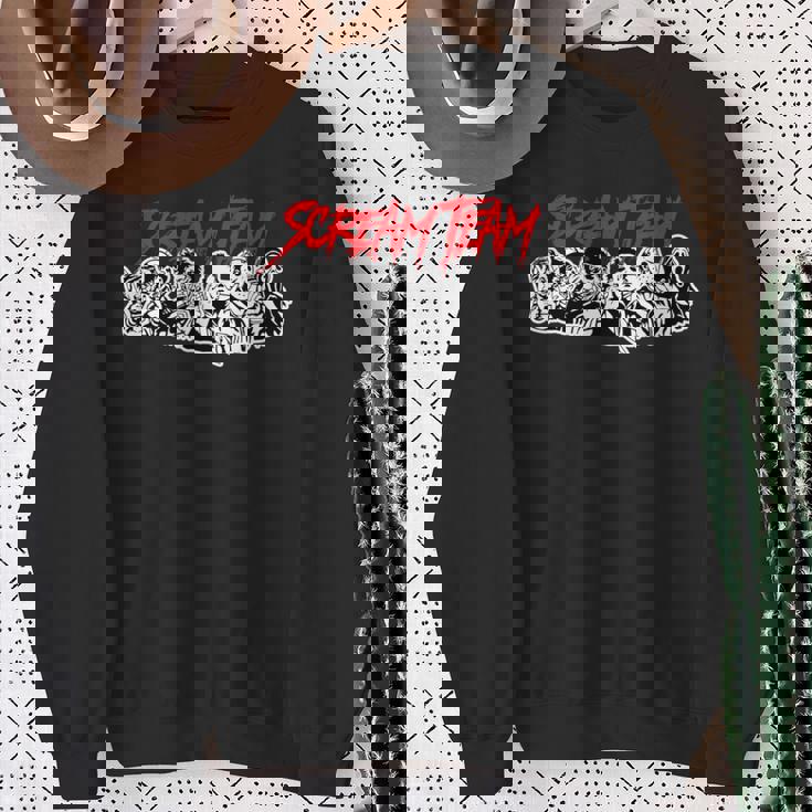 スクリームチーム ホラー映画 長袖tシャツ スウェットシャツ 年配の女性への贈り物