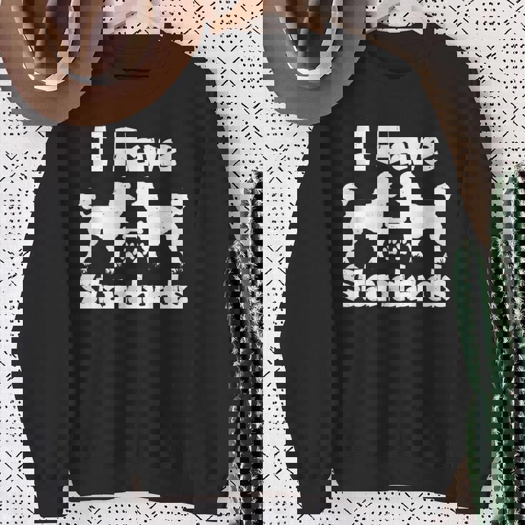 スタンダード プードル オーナーズ I Havetandards ファニー プードル スウェットシャツ 年配の女性への贈り物