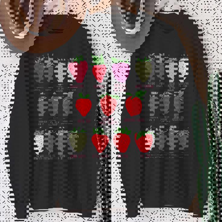 ストロベリーフルーツシャツ イチゴの種類 コテージコア スウェットシャツ 年配の女性への贈り物