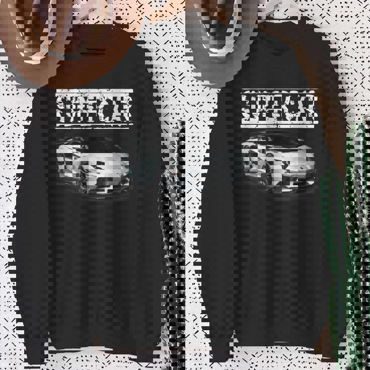 スポーツカーファンに最適なスーtシャツ スウェットシャツ 年配の女性への贈り物