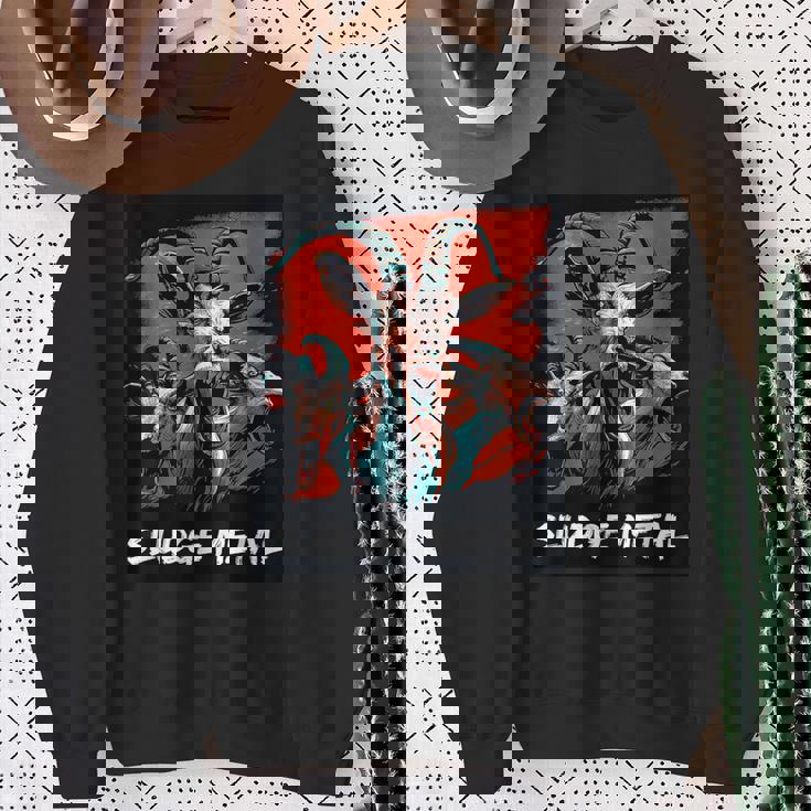 スラッジメタル ヘビーメタル ブラックメタル ドゥームメタル デスメタル スウェットシャツ 年配の女性への贈り物