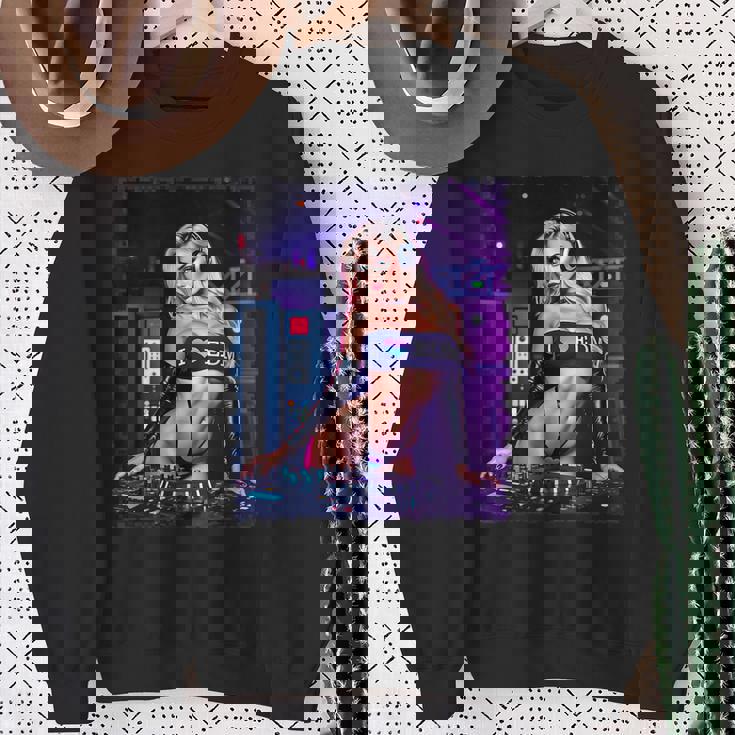 セクシーガールedmシャツメンズ–セクシーブロンドdjレイブ スウェットシャツ 年配の女性への贈り物