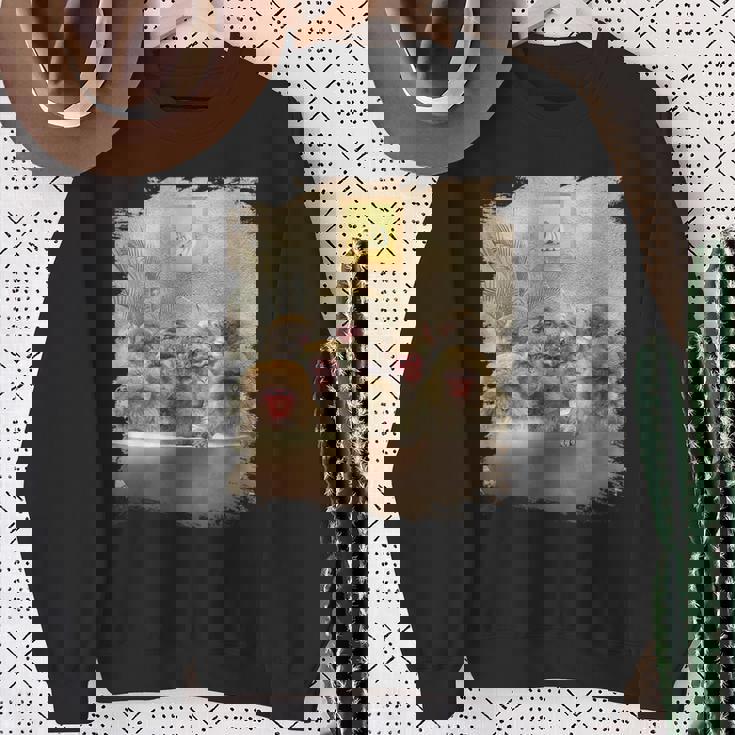 セルフケア お風呂 猿 お風呂 スウェットシャツ 年配の女性への贈り物