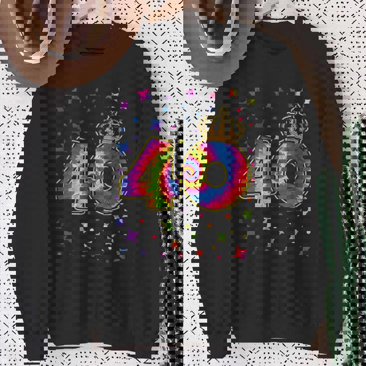 タイダイ 40歳の誕生日パーティー 40歳 お祝い スウェットシャツ 年配の女性への贈り物