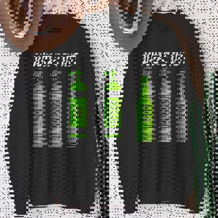 ダイバー ダイエット ビール おもしろ スキューバダイビング スウェットシャツ 年配の女性への贈り物