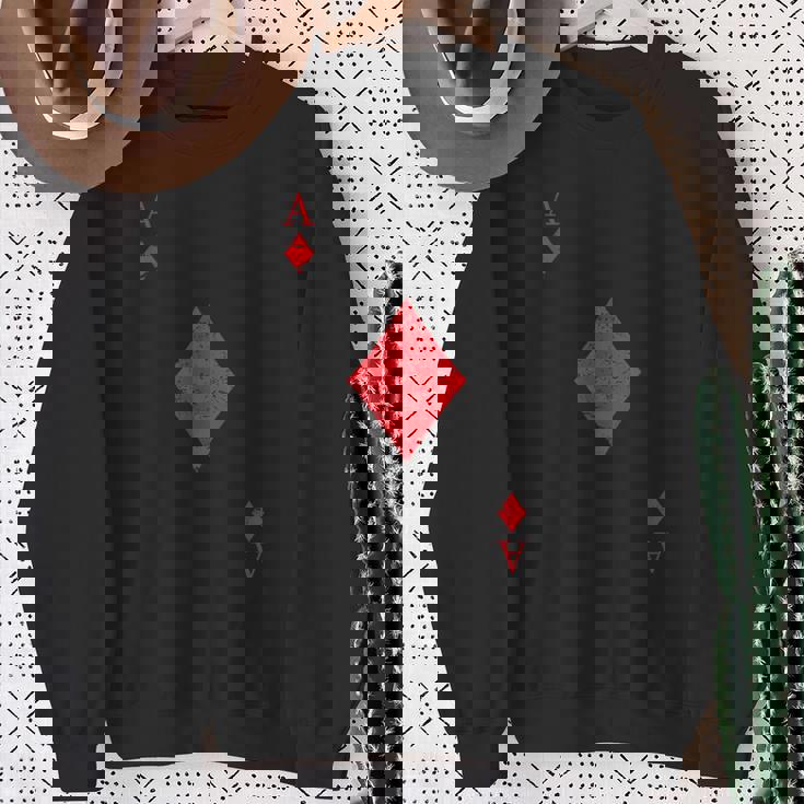 ダイヤのエース トランプ シャツ イージー ハロウィン コスチューム スウェットシャツ 年配の女性への贈り物