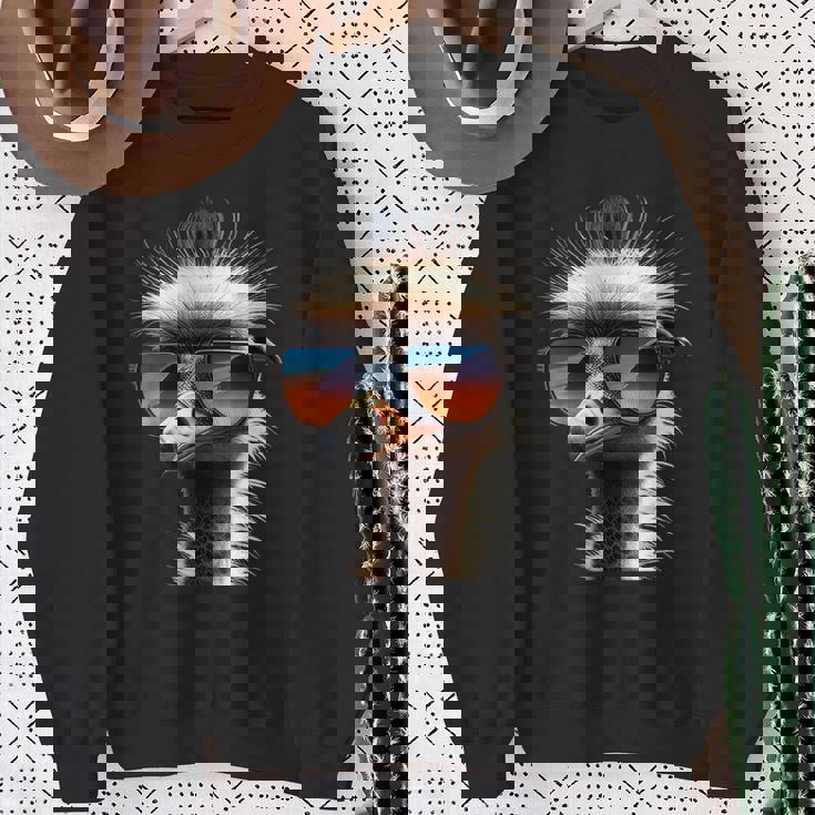 ダチョウ 鳥 エミュー ラタイト 私はダチョウが大好きです 疑惑のダチョウ スウェットシャツ 年配の女性への贈り物