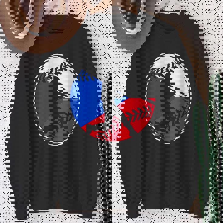 チェコ国旗 野球ヒッター チェコ国旗 スウェットシャツ 年配の女性への贈り物