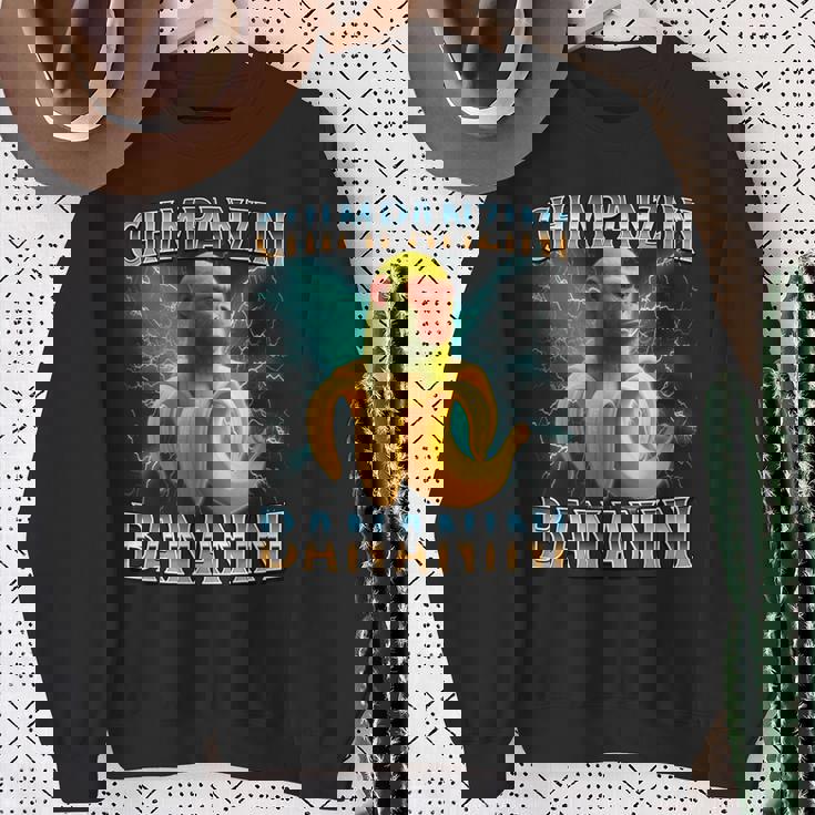 チンパンジーニ バナニーニ イタリアンブレイン 長袖tシャツ スウェットシャツ 年配の女性への贈り物