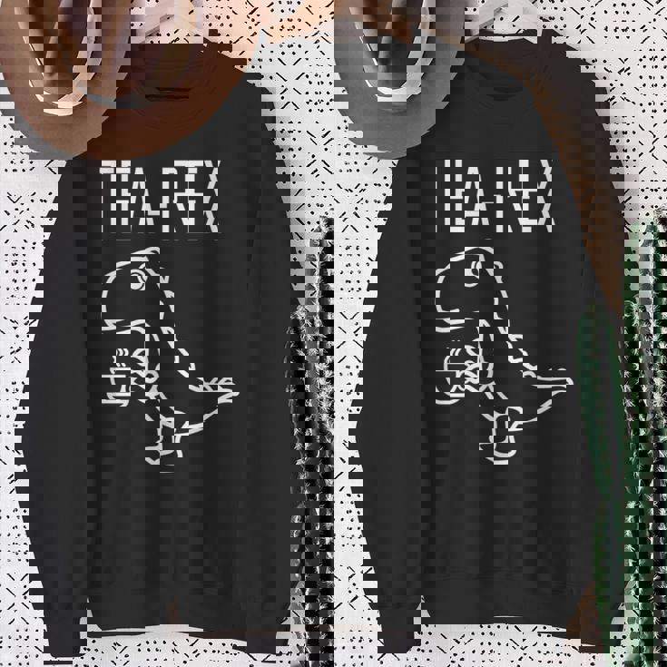 ティーレックス ファニーt-Rex ティラノサウルス 恐竜 長袖tシャツ スウェットシャツ 年配の女性への贈り物