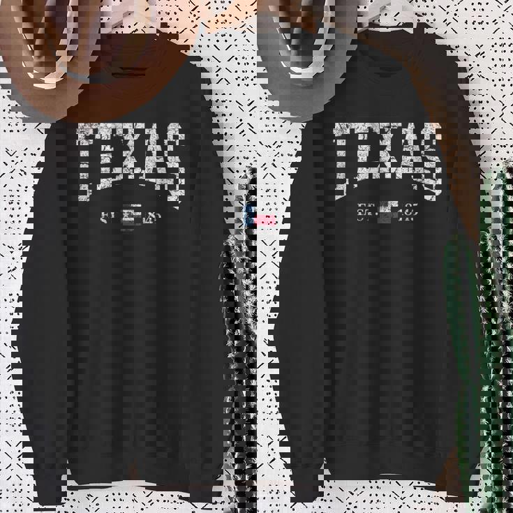 テキサスtシャツ レディース メンズ キッズ テキサス州旗 アンティーク調 長袖tシャツ スウェットシャツ 年配の女性への贈り物