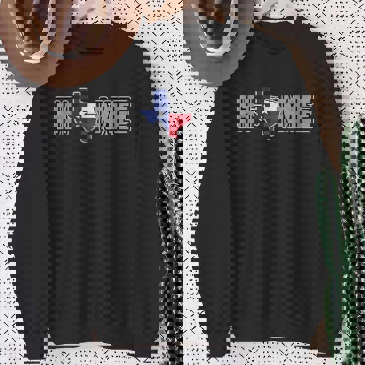 テキサスシャツ テキサスはホーム、ローンスター州の地図 スウェットシャツ 年配の女性への贈り物