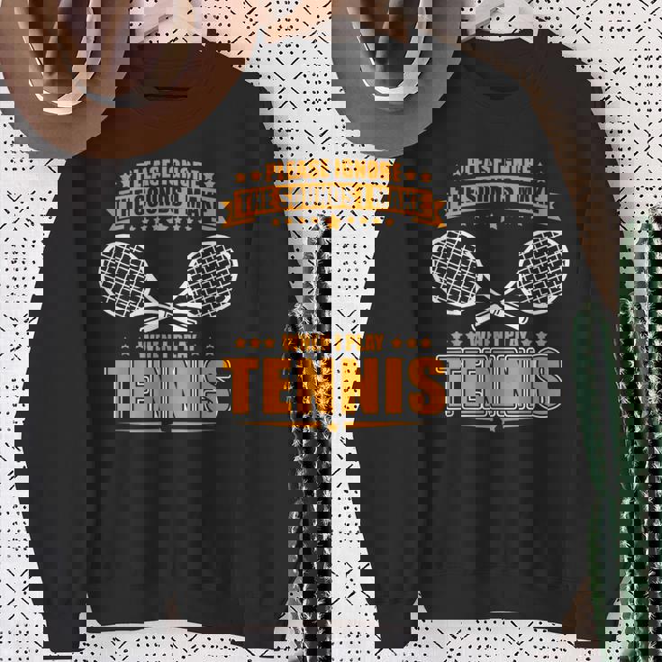 テニスノイズ-面白いテニスシャツ スウェットシャツ 年配の女性への贈り物