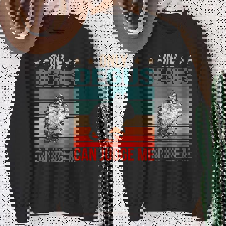 デグーは私を判断できる 齧歯類 デグー スウェットシャツ 年配の女性への贈り物