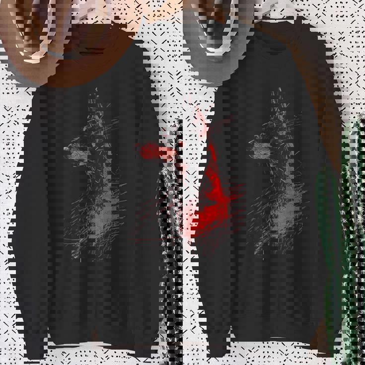 ドーベルマン グラフィック ペット アートワーク 犬 ドーベルマン スウェットシャツ 年配の女性への贈り物