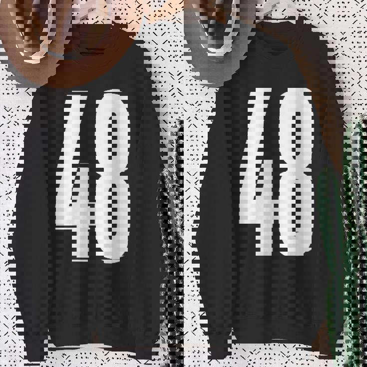 ナンバーフォーティーエイト 48 スポーツチーム制服 誕生日 48 スウェットシャツ 年配の女性への贈り物