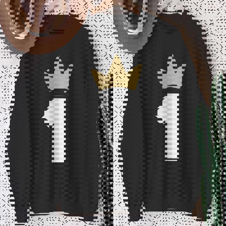 ナンバーワン 王冠 1年 1周年 スウェットシャツ 年配の女性への贈り物