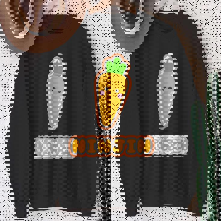 ニンジン 人参 Ninjin『Oyasai お野菜』ゆるくて かわいい キャラクター 面白い スウェットシャツ 年配の女性への贈り物