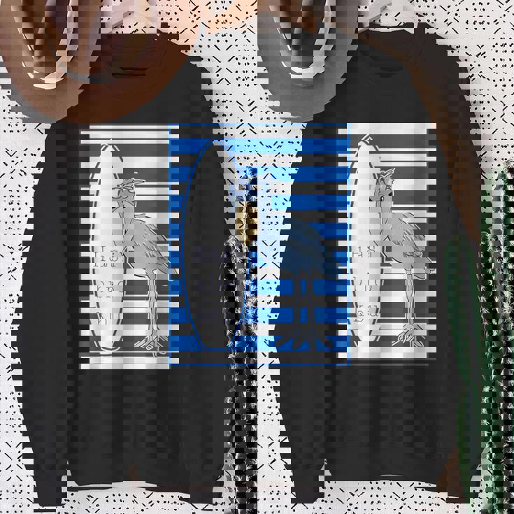 ハシビロコウさん 『サーフサイド・ボーダー』【どうぶつフレンズ】 サーファー／サーフボード 夏・面白 スウェットシャツ 年配の女性への贈り物