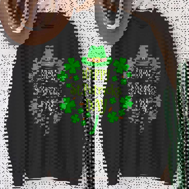 ハッピーセントパトリックデー レプラコーン コスチューム シャムロック キッズ ファミリー スウェットシャツ 年配の女性への贈り物