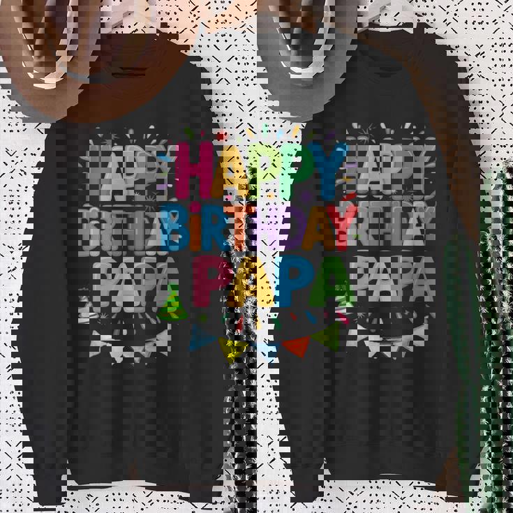 ハッピーバースデーパパはパパの誕生日 長袖tシャツ スウェットシャツ 年配の女性への贈り物