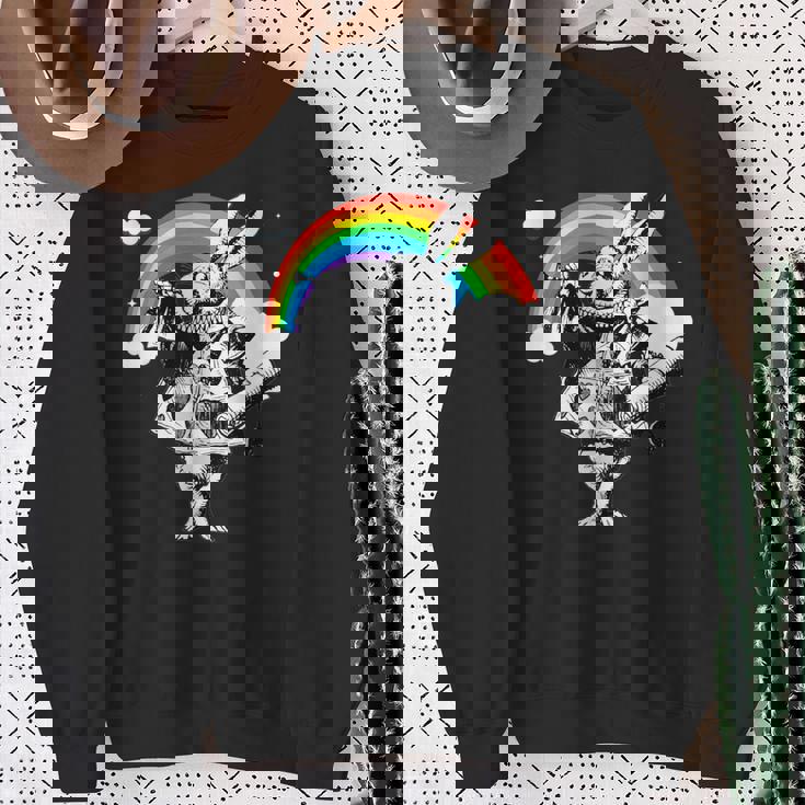 ハロウィーン 白いウサギ 不思議の国のアリス スウェットシャツ 年配の女性への贈り物