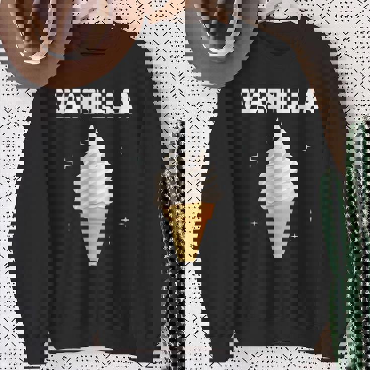 バニラ アイスクリーム コーン ジェラート スイートデザート 冷凍食品 スウェットシャツ 年配の女性への贈り物