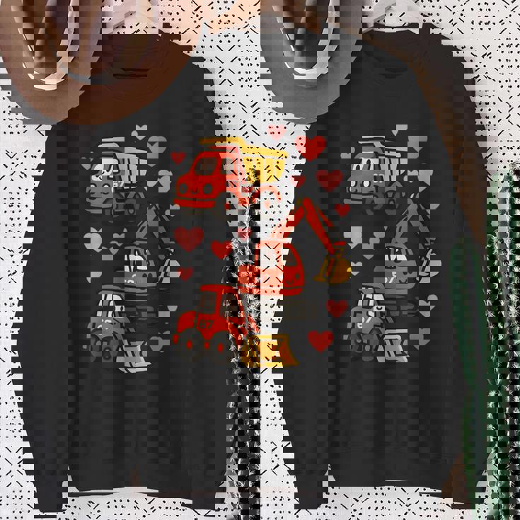 バレンタインデー 建設トラック 面白い 67 男の子 幼児 スウェットシャツ 年配の女性への贈り物